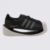 Y-3 BLACK AND GREY GENDO SUPERSTAR SNEAKERS