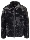 Y-3 Black And White Camouflage Jacket Duvets And Padded Items Black In Black