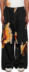 Y-3 Black Aop Ut Twill Cargo Pants In Black