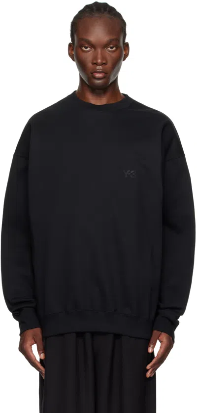 Y-3 Black Bonded-logo Sweatshirt