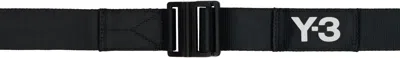 Y-3 Black Classic Logo Belt
