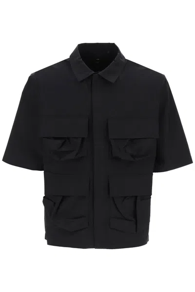 Y-3 Black Cotton Cargo Shirt For Men