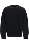 Y-3 Black Cotton Crewneck Sweatshirt With Tone On Tone Logo