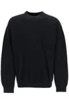 Y-3 Y 3 Crewneck Sweatshirt With Rubberized Logo Print On Sleeve In Black