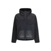 Y-3 Black Cotton Shell Jacket In Blue