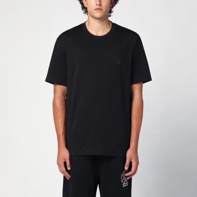 Y-3 ADIDAS Y-3 BLACK COTTON T-SHIRT WITH LOGO