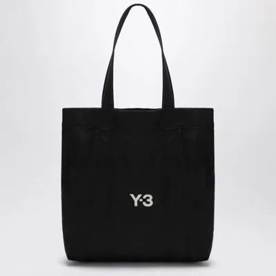 Y-3 Black Cotton Tote Bag With Logo