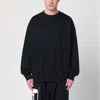 Y-3 Adidas Y 3 Black Crewneck Sweatshirt With Logo In Black