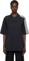 Y-3 Black Cut Line Polo In Black