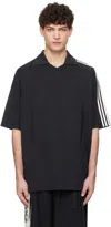 Y-3 Black Cut Line Polo In Black