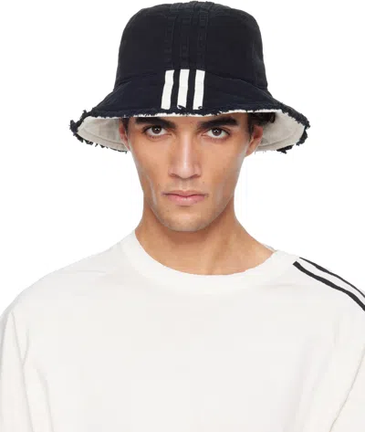 Y-3 Black Denim Stripes Bucket Hat