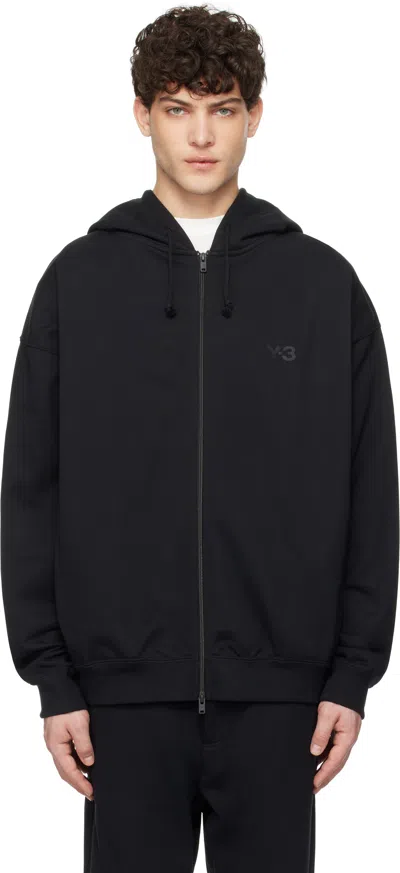 Y-3 Black French Terry Zip Hoodie