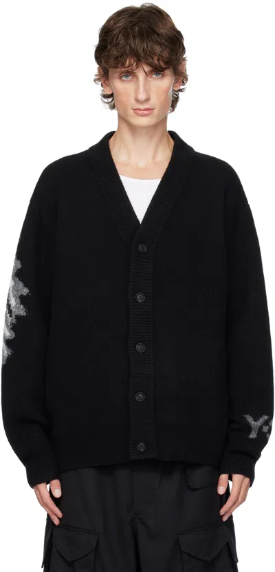 Y-3 Black Graphic Knit Cardigan