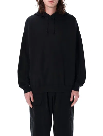 Y-3 BLACK GRAPHIC PRINT HOODIE
