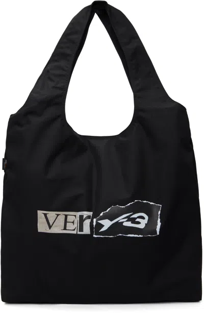 Y-3 Black Graphic Tote