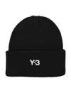 Y-3 Classic Beanie With A Stitched Label At The Front In Black