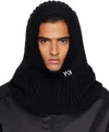 Y-3 Black Knitted Hood Balaclava In Black