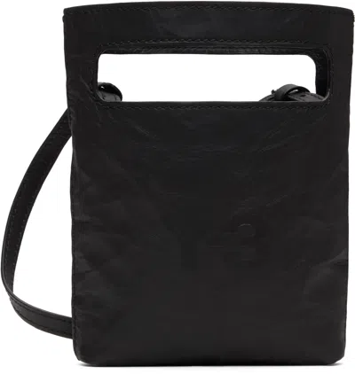 Y-3 Black Leather Crossbody Bag