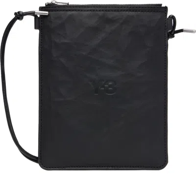 Y-3 Black Leather Crossbody Pouch