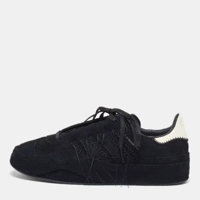 Pre-owned Y-3 Black Leather Suede Low Top Sneakers 37.5