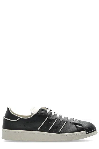 Y-3 Black Leather  Superstar Sneakers