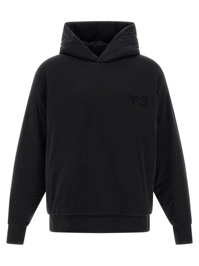 Y-3 BLACK LOGO HOODIE
