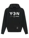 Y-3 X Neighborhood Logo Print Hooded Sweatshirt In Black