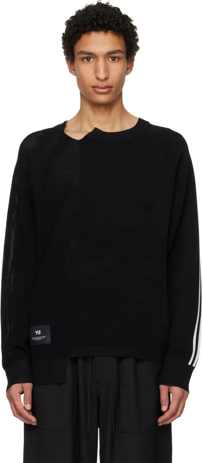 Y-3 Black Logo Knit Sweater