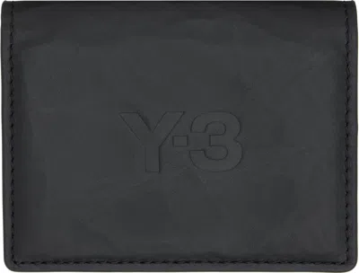 Y-3 Black Logo Leather Card Holder