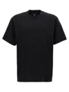 Y-3 Adidas Back Print Short Sleeved Cotton T-shirt Clothing In Black