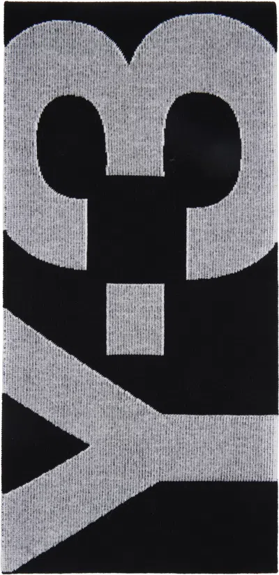 Y-3 Black Logo Scarf