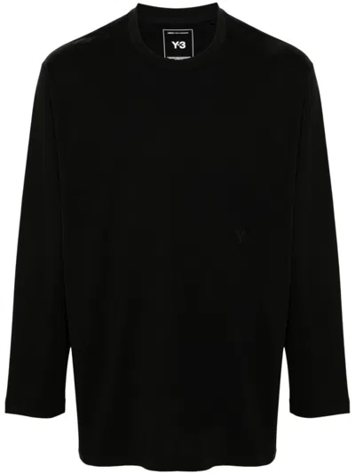 Y-3 BLACK LONG SLEEVE T-SHIRT