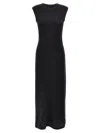 Y-3 Black Open Back Midi Dress In Black