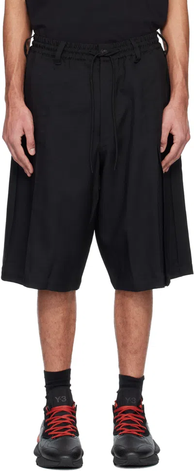 Y-3 Black M Su Plt Shorts In Animal Print