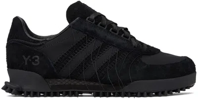 Y-3 Black Marathon Trail Sneakers In Black/black/black