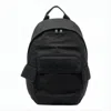 Y-3 Black Nylon Backpack With Textured Flap In White