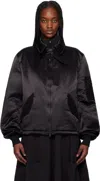 Y-3 Black Nylon Bomber Jacket In Black