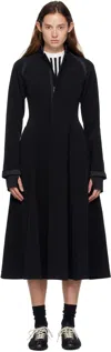 Y-3 Black Padded Midi Dress In Black