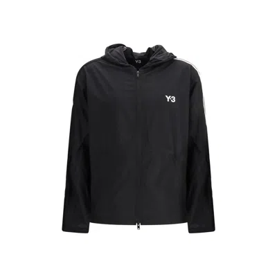 Y-3 Nylon Training Jacket With The Iconic 3 Stripes In Black