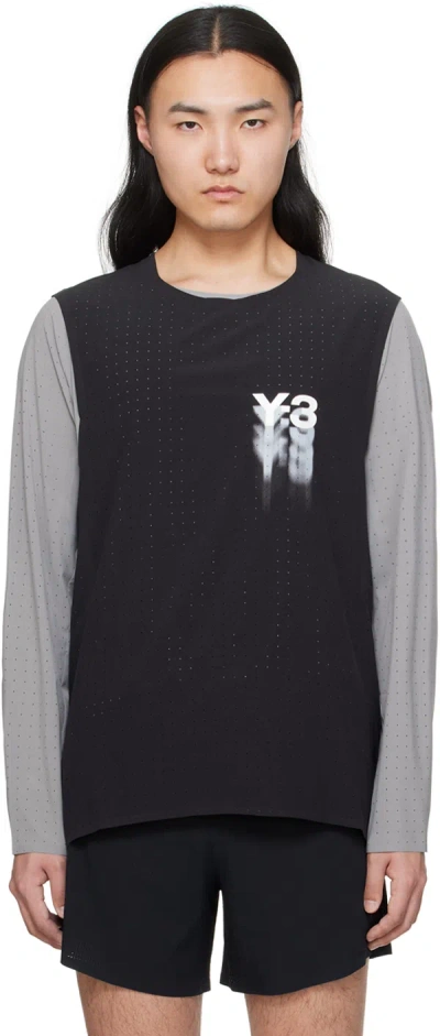 Y-3 Black Printed Tank Top