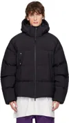 Y-3 Black Puffer Down Jacket In Black