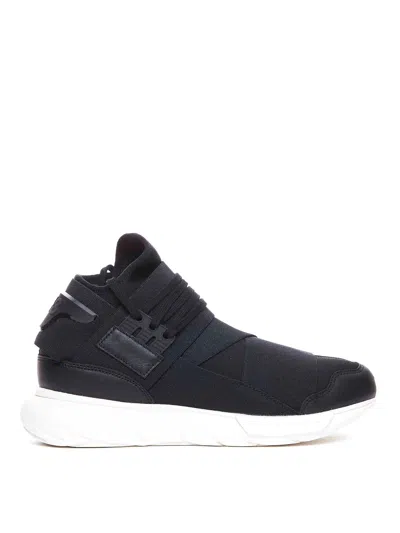 Y-3 Black Qasa Sneakers Laces Round