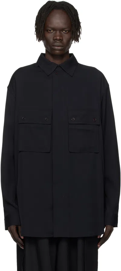 Y-3 Black Rayon Twill Shirt
