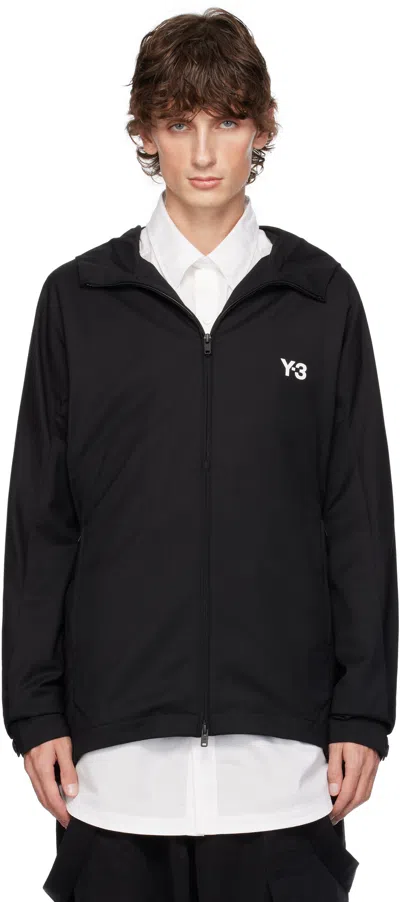 Y-3 Black Refined Wool Hood Jacket