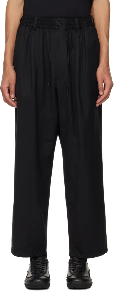 Y-3 Black Refined Wool Track Pants
