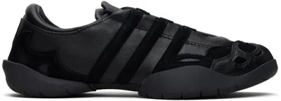 Y-3 Black Regu Leather Sneakers