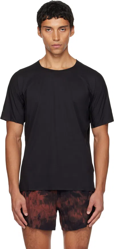 Y-3 Black Running Short Sleeve T-shirt In Blue