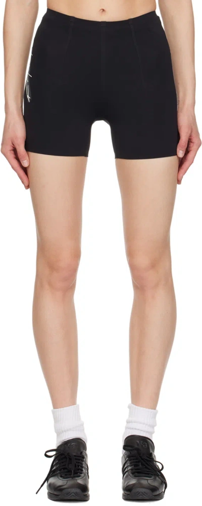 Y-3 Logo-print Running Shorts In Black