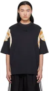 Y-3 Black Rust Dye T-shirt In Black/multi Color Ca