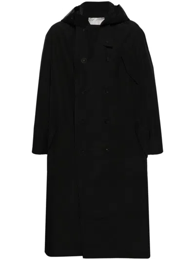 Y-3 BLACK SINGLE-BREASTED COAT